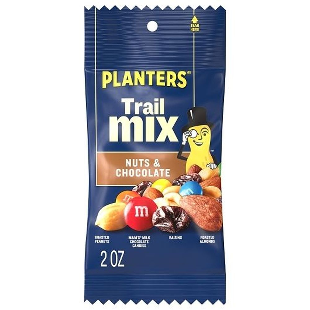 Planters Trail Mix Snack Nuts Nut And Chocolate, 2 Ounce -- 72 Per Case