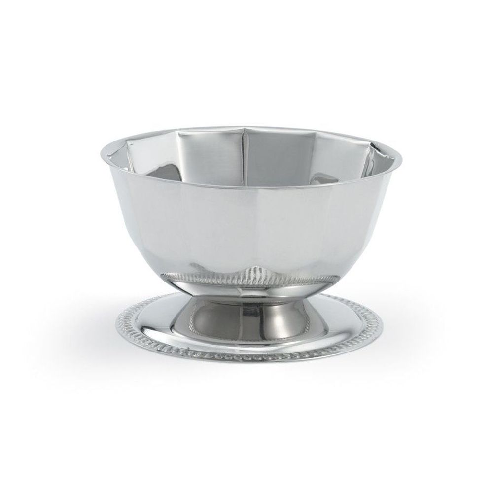 Vollrath Paneled Stainless Steel Bowl With Gadroon Edge Base, 16 Ounce Capacity -- 12 Per Case