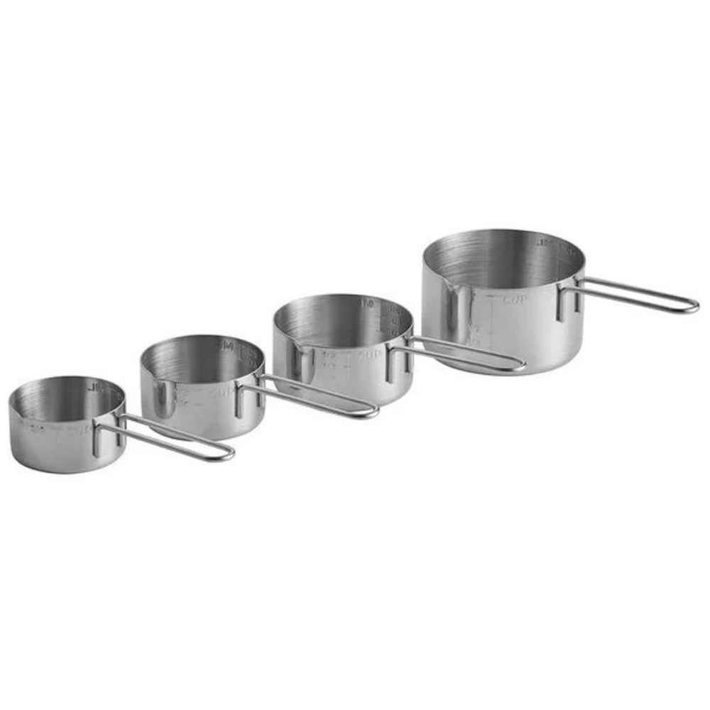 Vollrath Stainless Steel Four-piece Measuring Cup Set, 240, 120, 80 And 60 Milliliter Capacity -- 12 Per Case