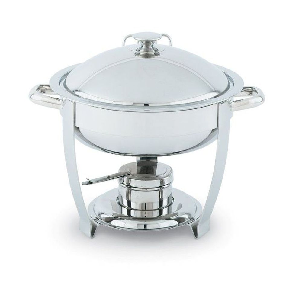 Vollrath Replacement Round Stainless Steel Food Pan For Orion Round Chafer, 6 Quart Capacity -- 6 Per Case