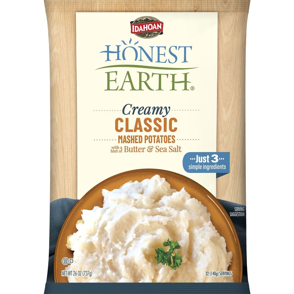 Honest Earth 26 Ounce Creamy Classic Mashed Potatoes with A Hint Of Butter and Sea Salt