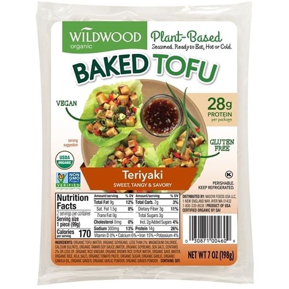 Wildwood Organic Teriyaki Baked Tofu, 7 Ounce -- 6 Per Case