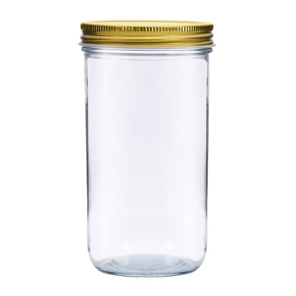 Libbey Glass Mason Jar With Metal Lid, 32 Ounce Capacity -- 12 Per Case