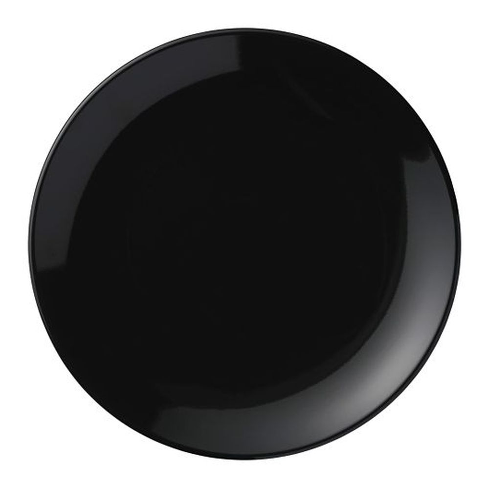 Libbey Black Porcelana Round Coupe Plate, 10 1/2 Inch -- 12 Per Case
