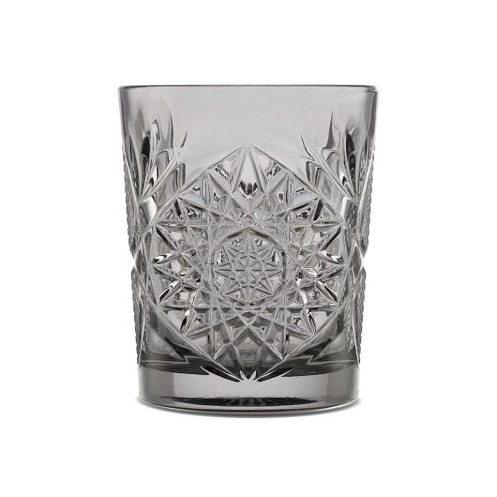 Libbey Storytellers Graphite Hobstar Double Old Fashioned Glass Tumbler, 12 Ounce Capacity -- 12 Per Case