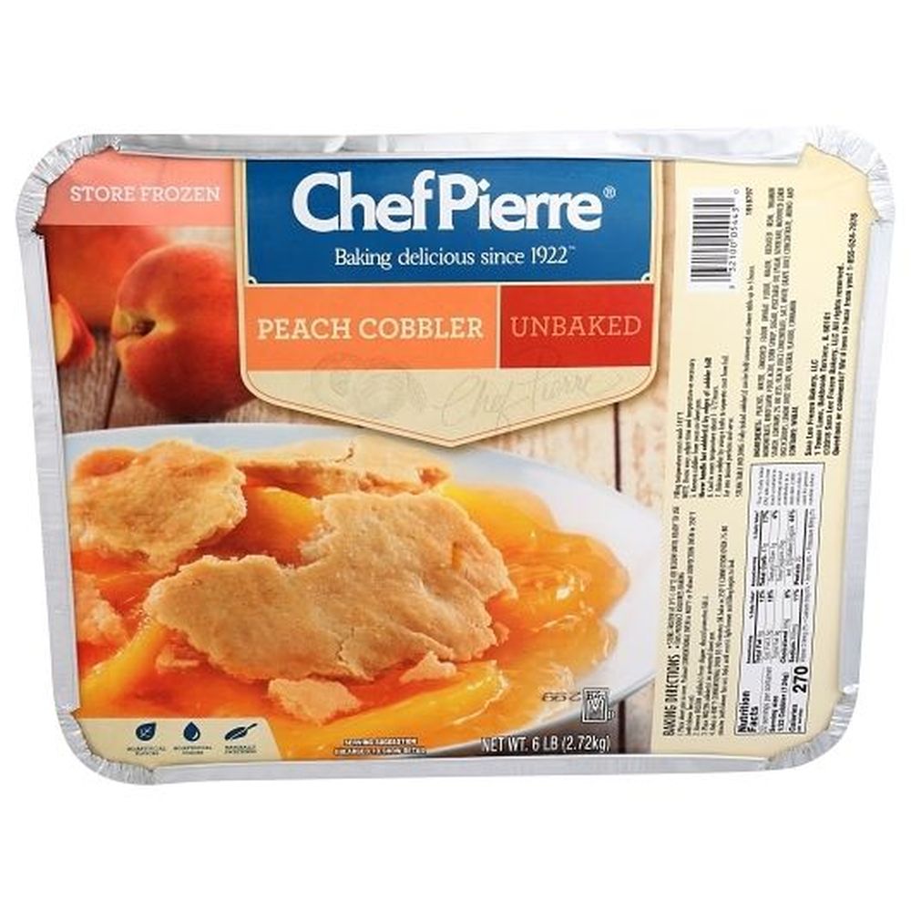 Chef Pierre Peach Cobbler, 6 Pound -- 4 Per Case