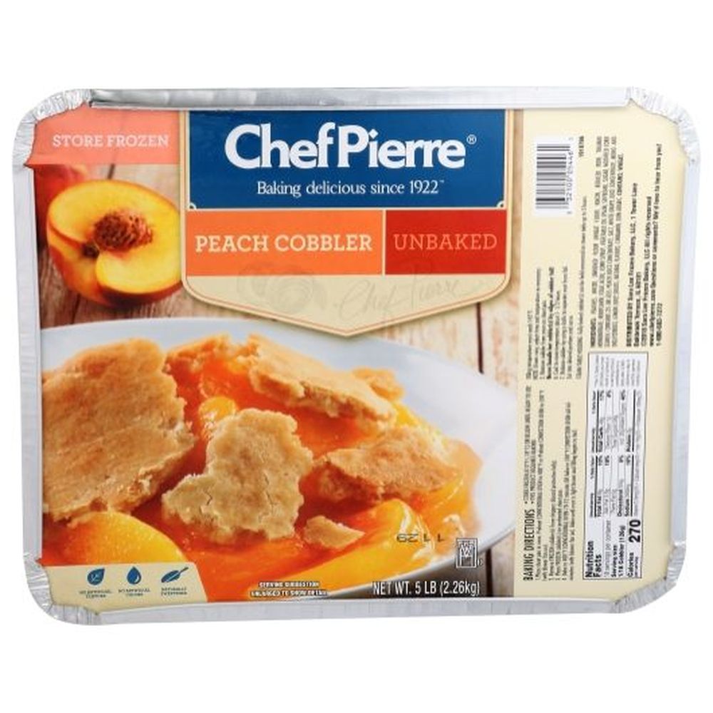 Chef Pierre Peach Cobbler, 5 Pound -- 2 Per Case