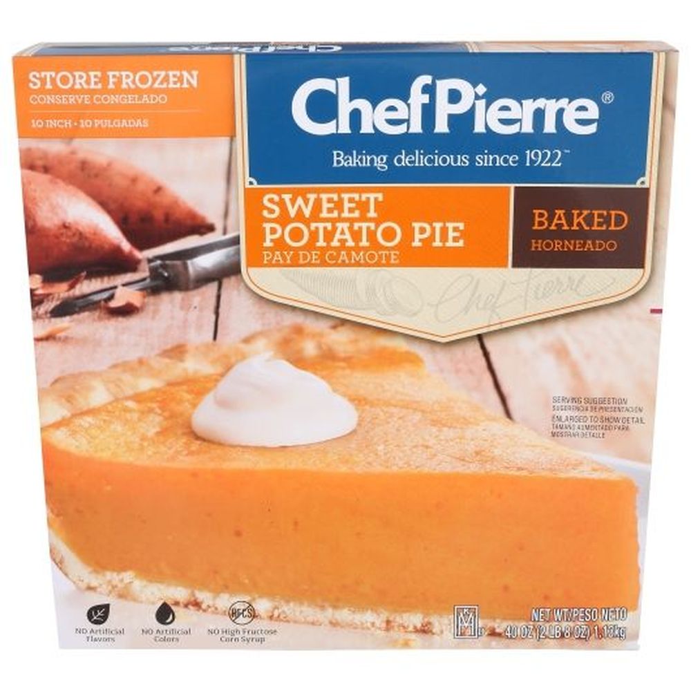 Chef Pierre Pre Baked Sweet Potato Open Face Specialty Pie, 10 Inch -- 6 Per Case