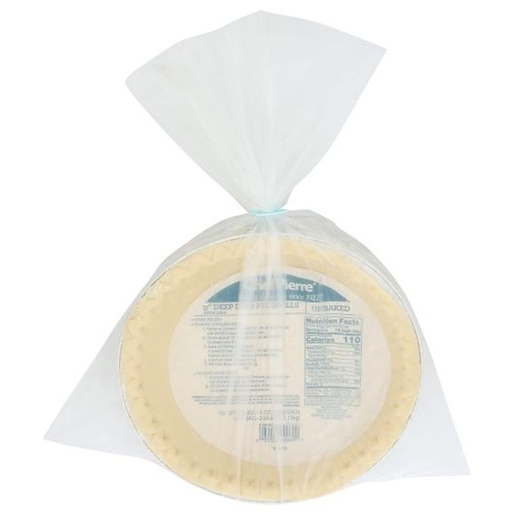 Chef Pierre 9 Inch Deep Dish Unbaked Lard Shortening Pie Crust, 8 Ounce -- 20 Per Case