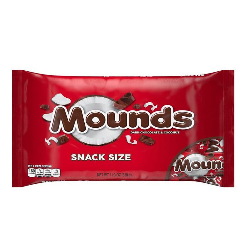 Mounds Dark Chocolate And Coconut Snack Size Candy Bar - Laydown Bag, 11.3 Ounce -- 12 Per Case