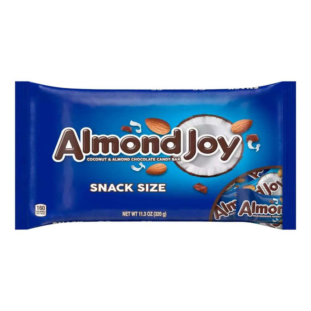 Almond Joy Coconut And Almond Chocolate Snack Size Candy Bar - Laydown Bag, 11.3 Ounce -- 12 Per Case