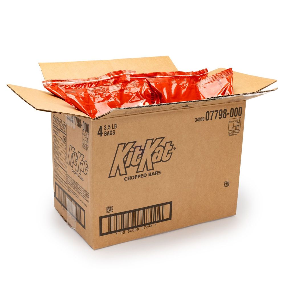 Kit Kat Crisp Wafers In Milk Chocolate Chopped Bar - Laydown Bag, 3.5 Pound -- 4 Per Case