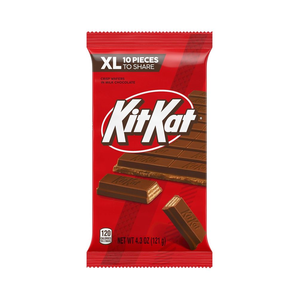 Kit Kat Milk Chocolate Wafer Xl Candy Bar, 4.3 Ounce -- 12 Per Case