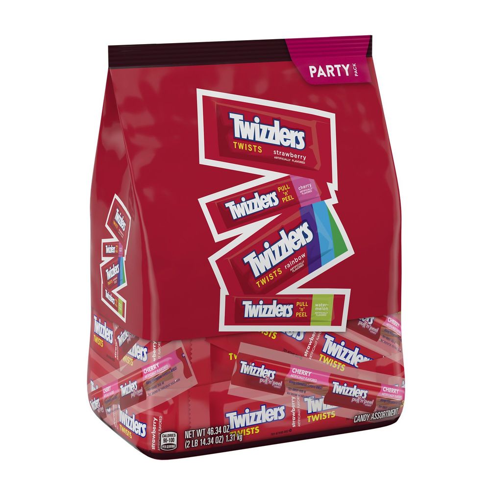 Twizzlers Assorted Flavored Licorice Style Candy - Bulk Party Pack, 46.34 Ounce -- 8 Per Case