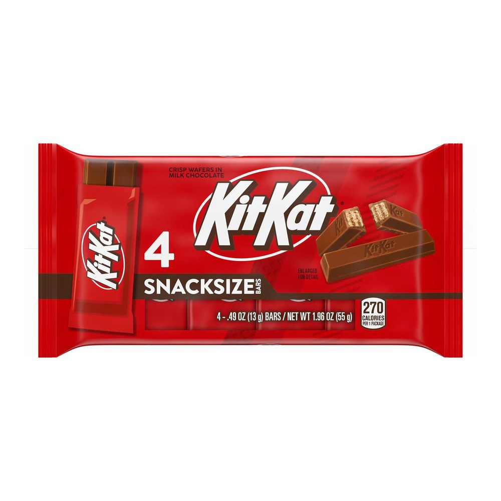Kit Kat Milk Chocolate Wafer Snack Size Candy Bar, 1.96 Ounce -- 36 Per Case