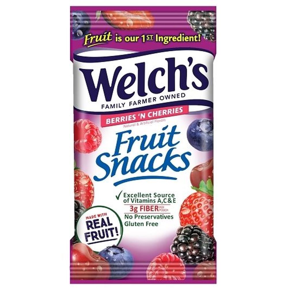 Welch's Berries And Cherries School Compliant Fruit Snacks, 1.55 Ounce -- 144 Per Case