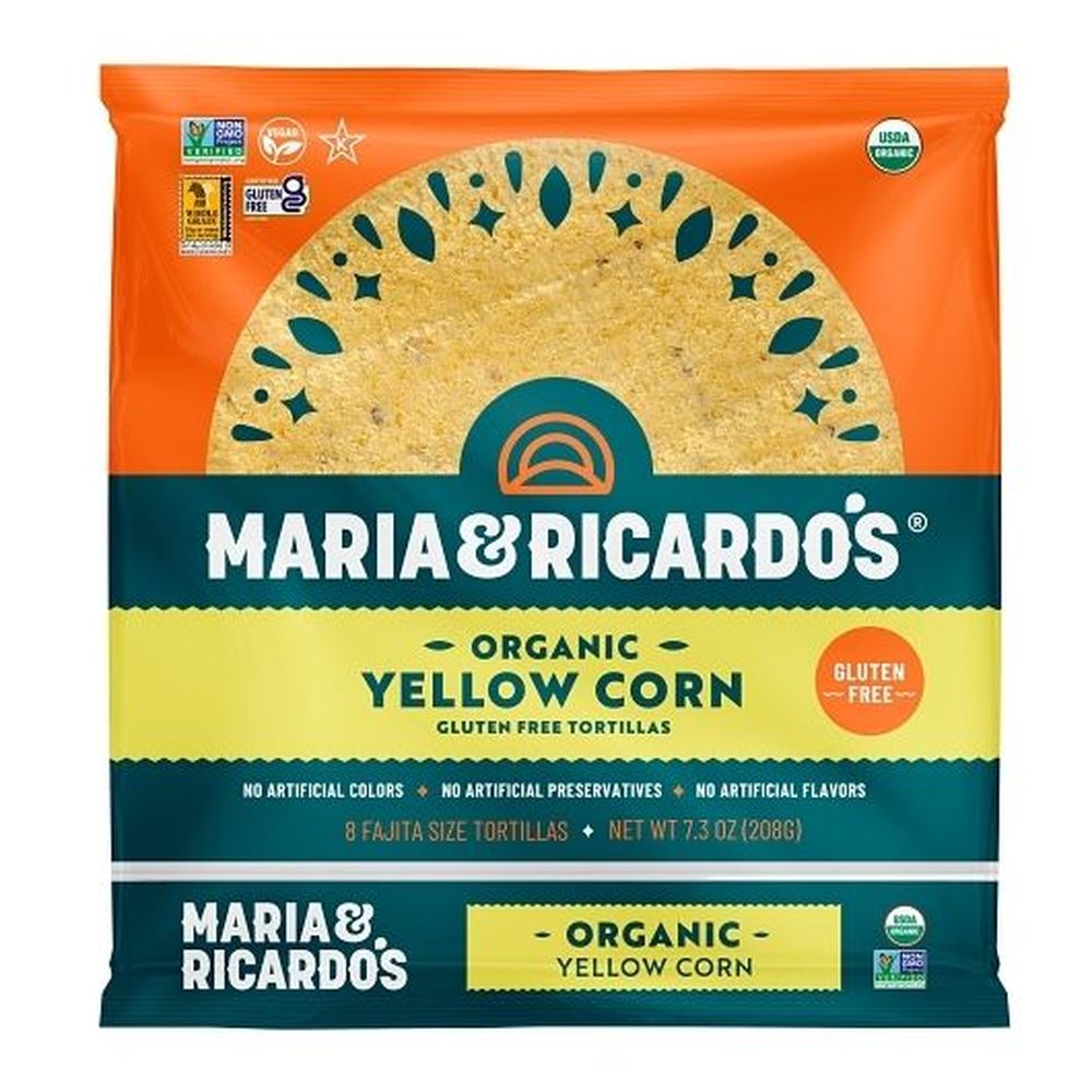 Maria And Ricardo's 6 Inch Organic Yellow Corn Tortilla, 7.3 Ounce -- 8 Per Case