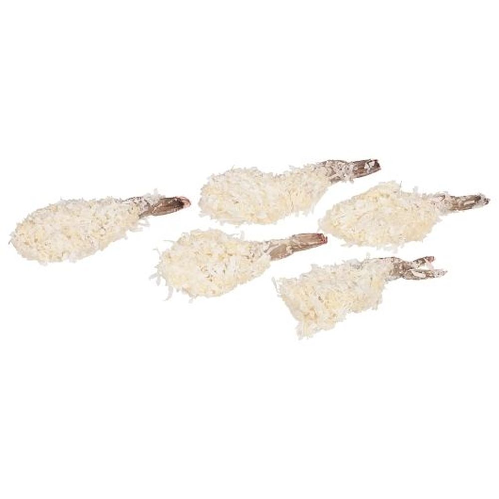 High Liner Foodservice Coconut Breaded Clean Tail Butterfly Shrimp - 16-20 Count Per Pound, 3 Pound -- 4 Per Case