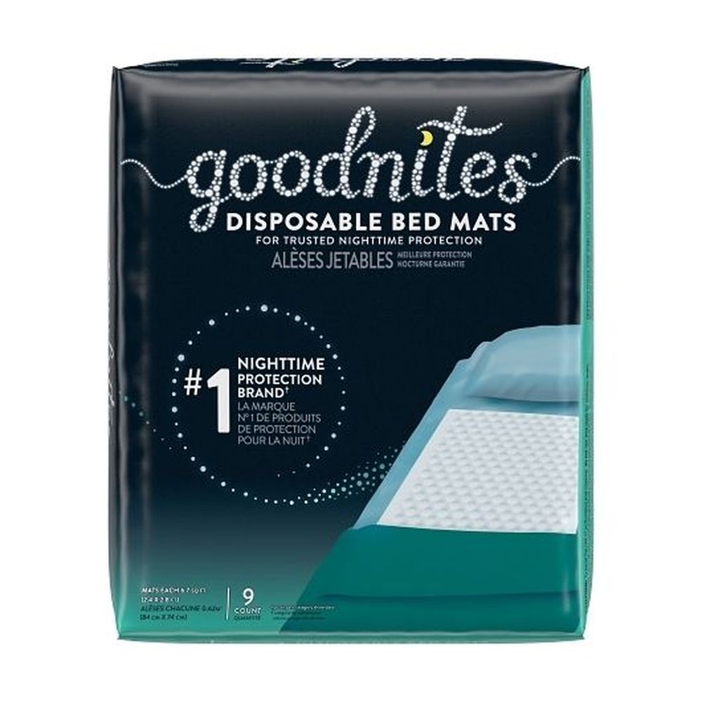 Goodnites Disposable Bedtime Mat, 9 Count -- 4 Per Case