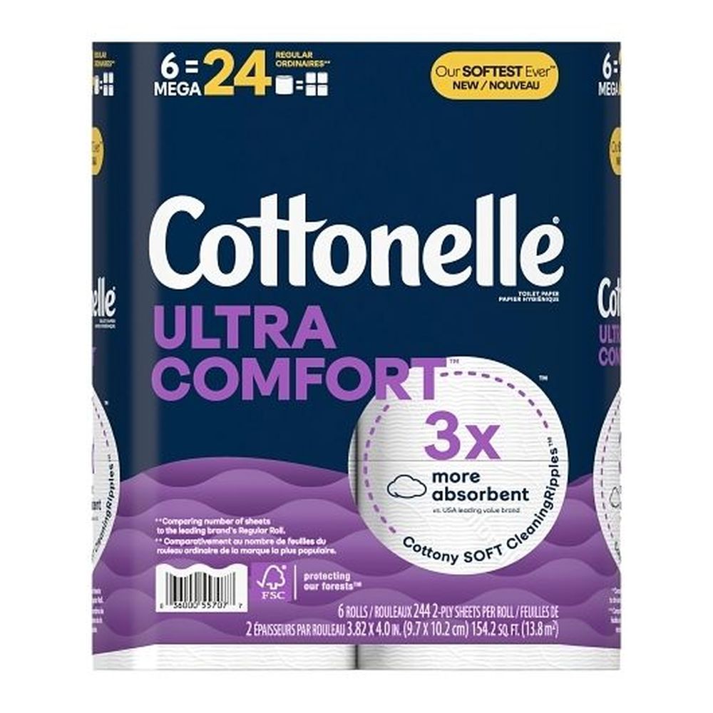 Cottonelle Ultra Comfort Mega Roll Bath Tissue, 1464 Count -- 6 Per Case