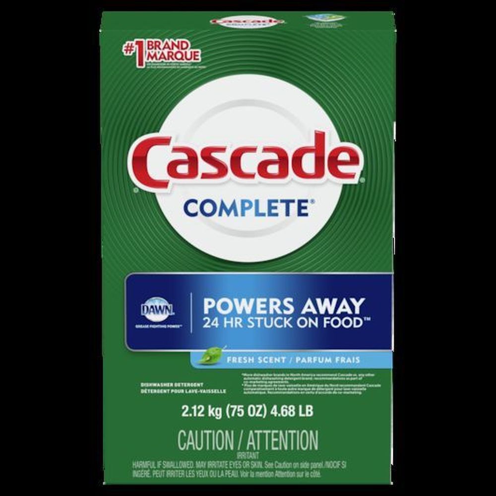 Cascade Complete Powers Away Fresh Scent Powder Dishwasher Detergent, 75 Ounce -- 7 Per Case