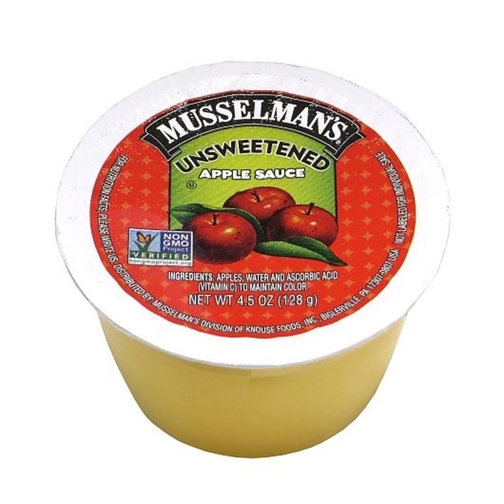Musselman's Unsweetened Apple Sauce, 4.5 Ounce Cup -- 72 Per Case