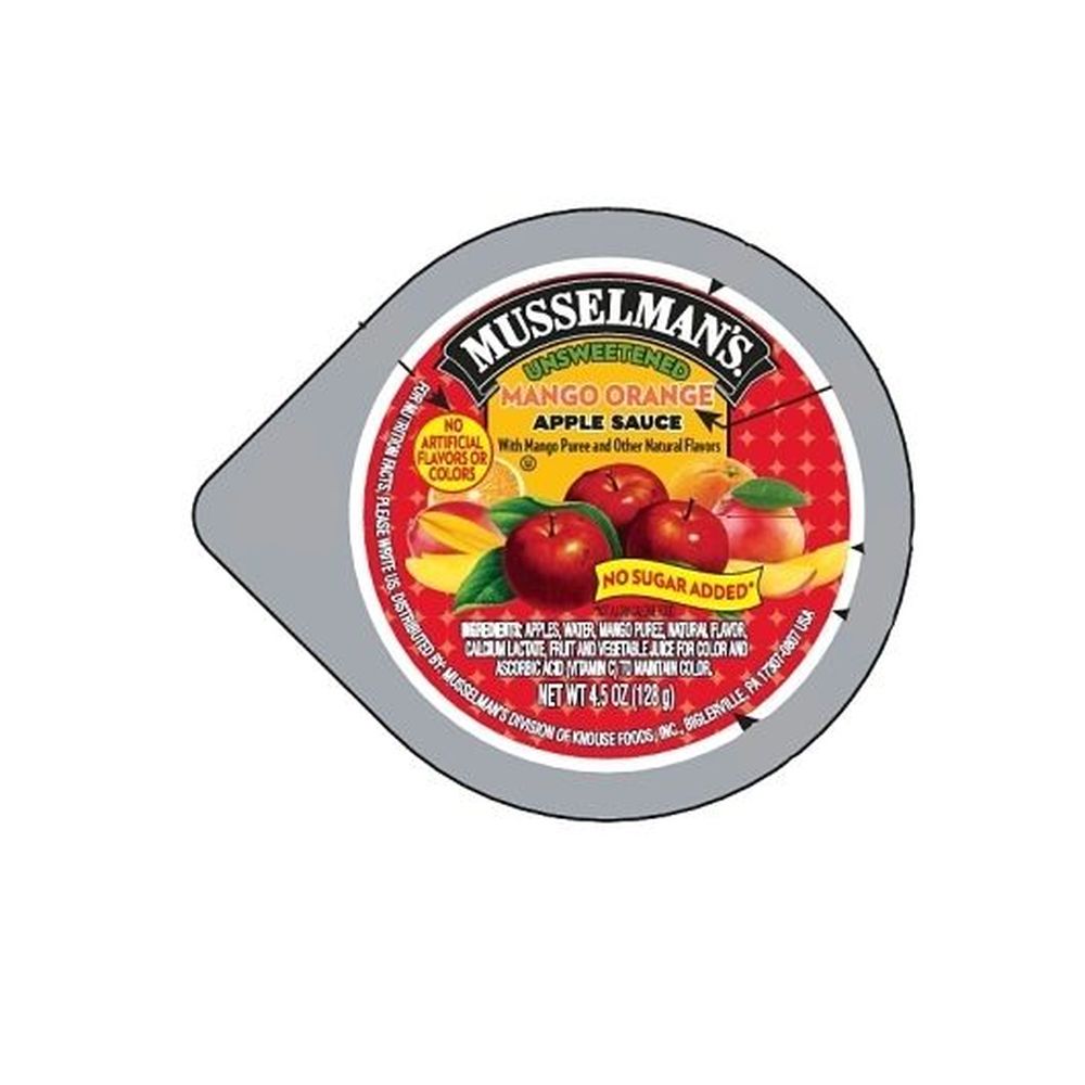Musselman's Unsweetened Mango Orange Apple Sauce, 4.5 Ounce Cup -- 96 Per Case