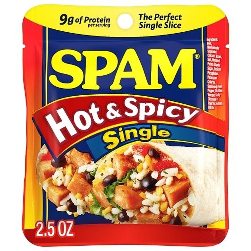 Spam Single Hot And Spicy Pork Luncheon Meat, 2.5 Ounce -- 12 Per Case