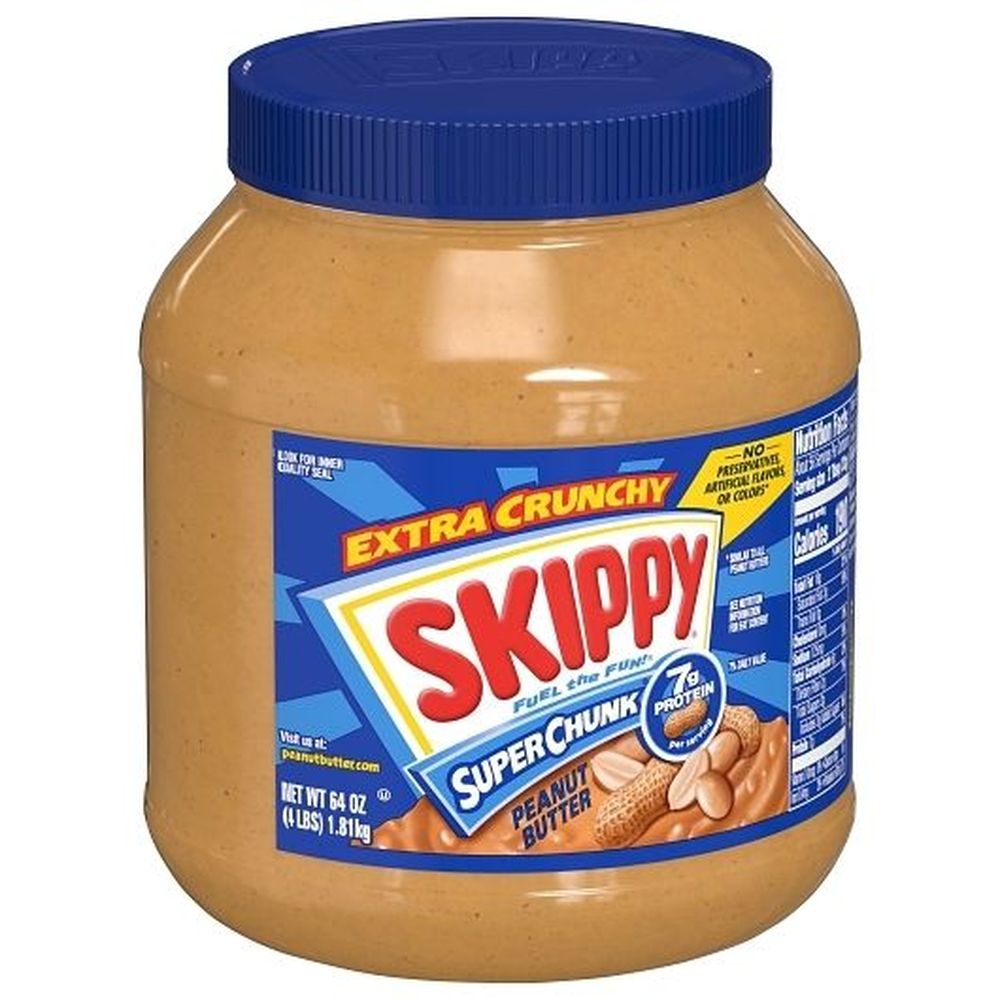 Skippy Super Chunky Extra Crunchy Peanut Butter, 64 Ounce -- 6 Per Case
