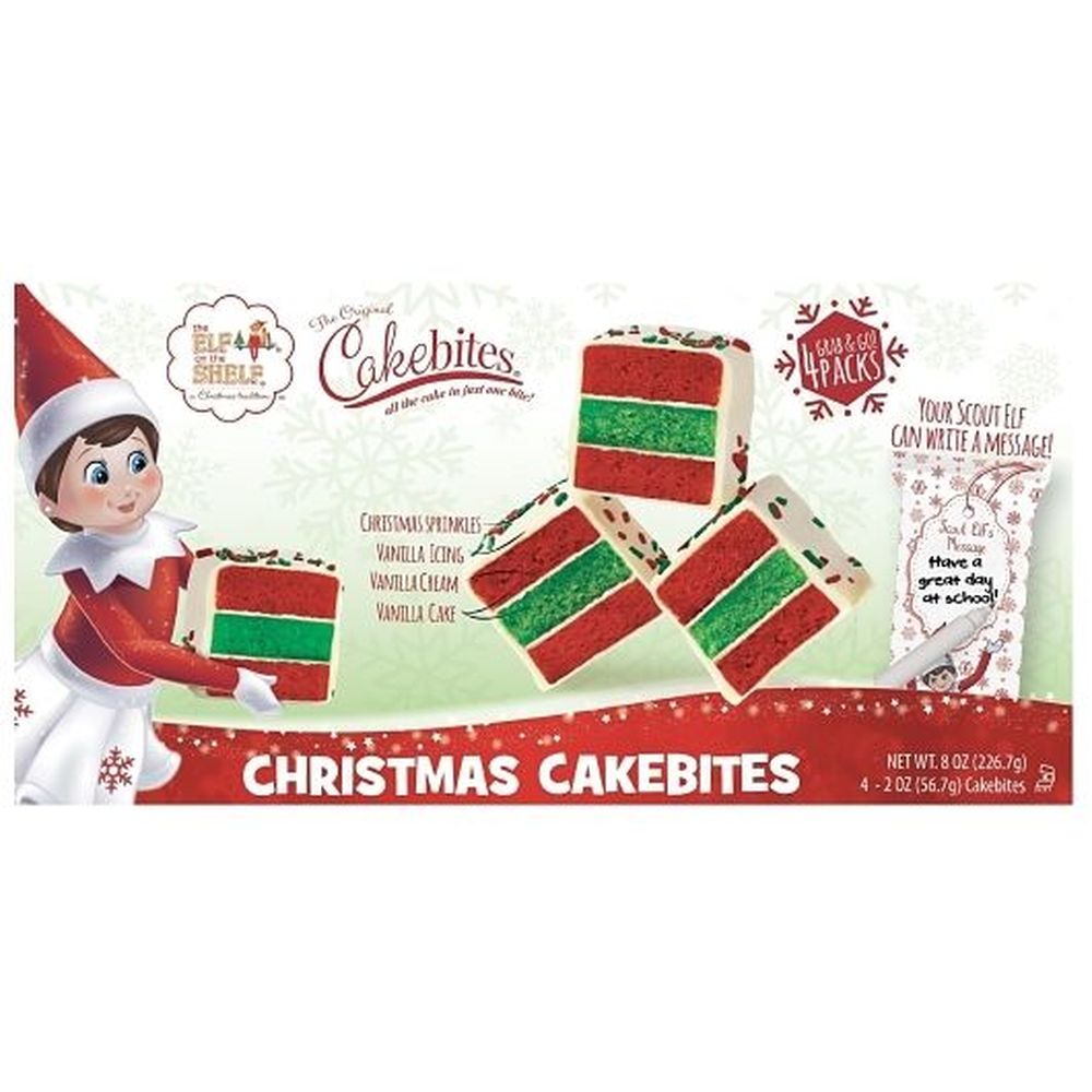 Cakebites Elf On The Shelf Christmas Cakebites - Family Pack, 8 Ounce -- 12 Per Case