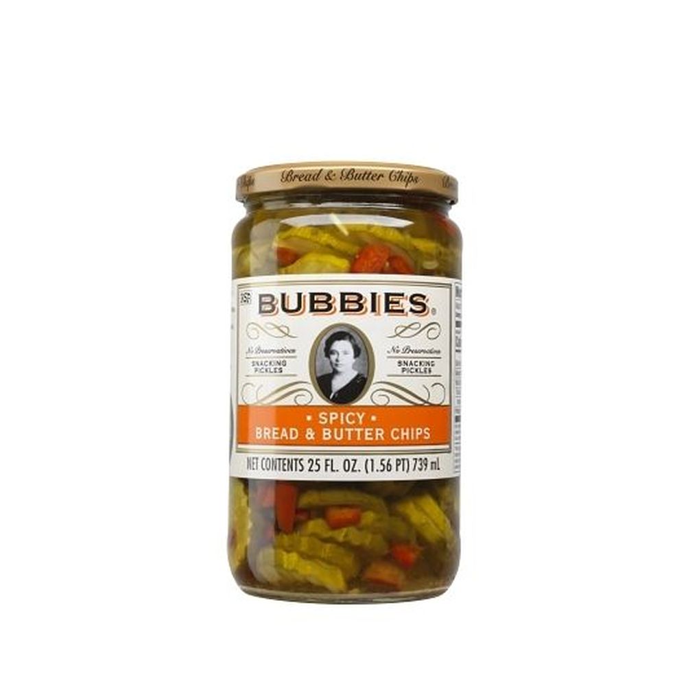 Bubbies Spicy Bread And Butter Pickle Chips, 25 Ounce -- 6 Per Case