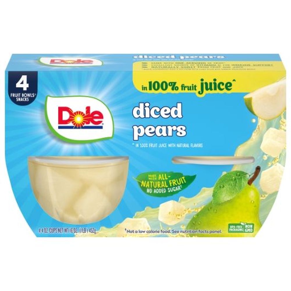 Dole Diced Pears In Juice, 16 Ounce -- 6 Per Case