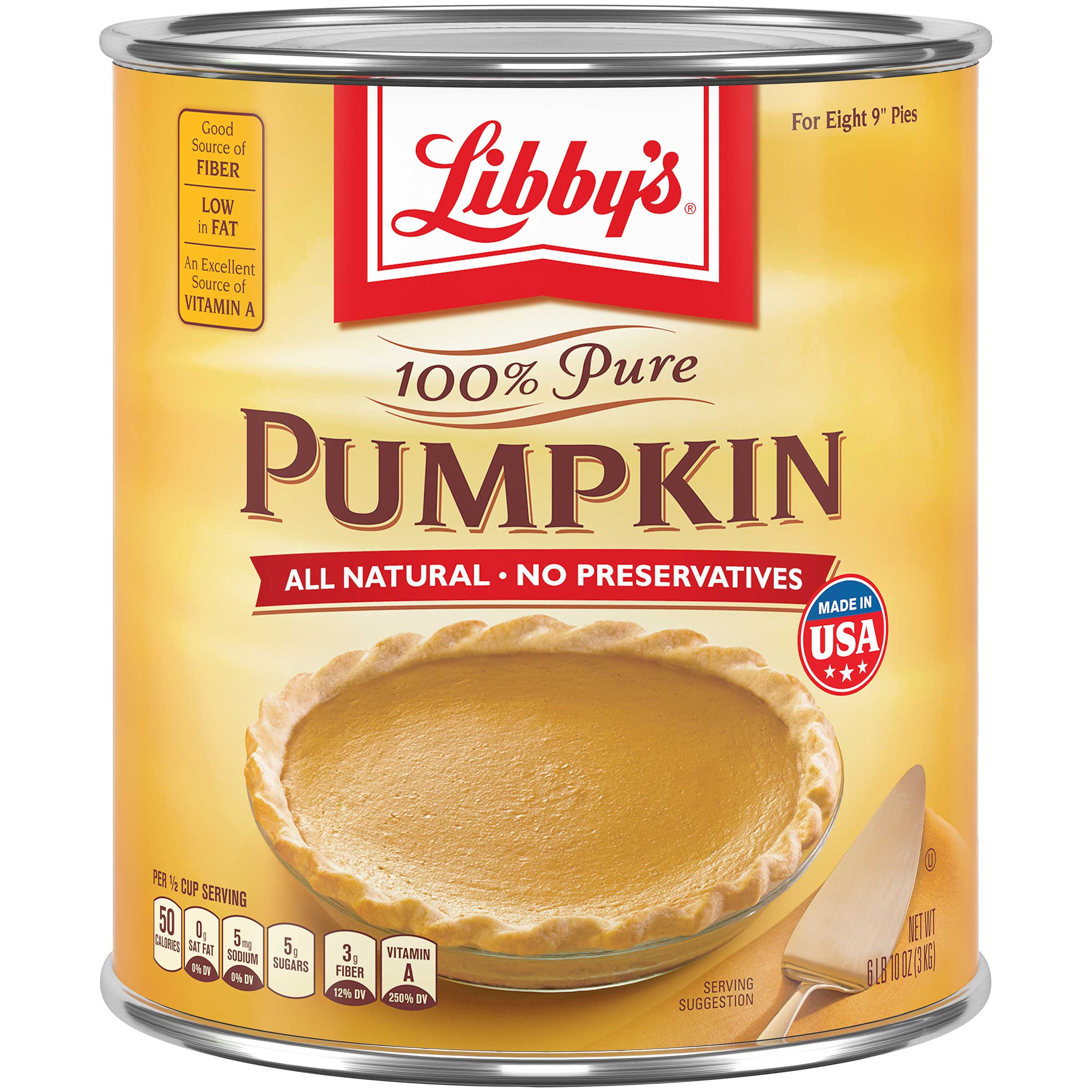 Libby's 100 Percent Pure Pumpkin Puree, 6.62 Pound -- 6 Per Case