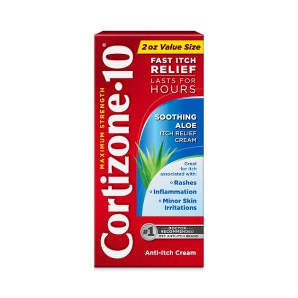 Cortizone-10 Maximum Strength Soothing Aloe Itch Relief Cream, 2 Ounce Tube -- 36 Per Case