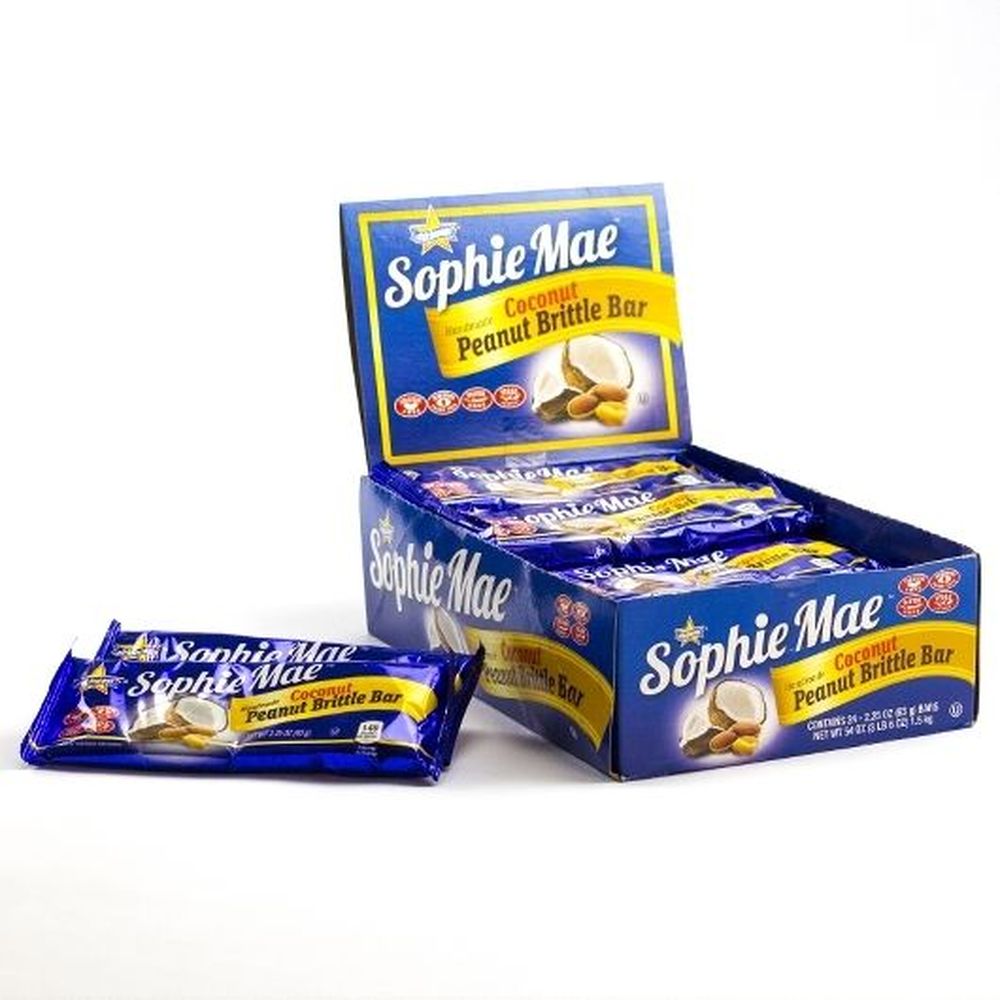 Sophie Mae Peanut Coconut Brittle Bar -- 288 Per Case