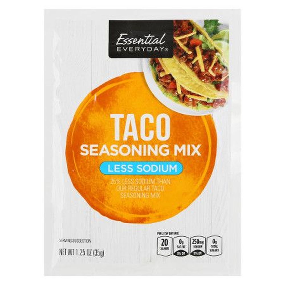 Everyday Essentials Less Sodium Taco Seasoning Mix, 1.25 Ounce -- 24 Per Case