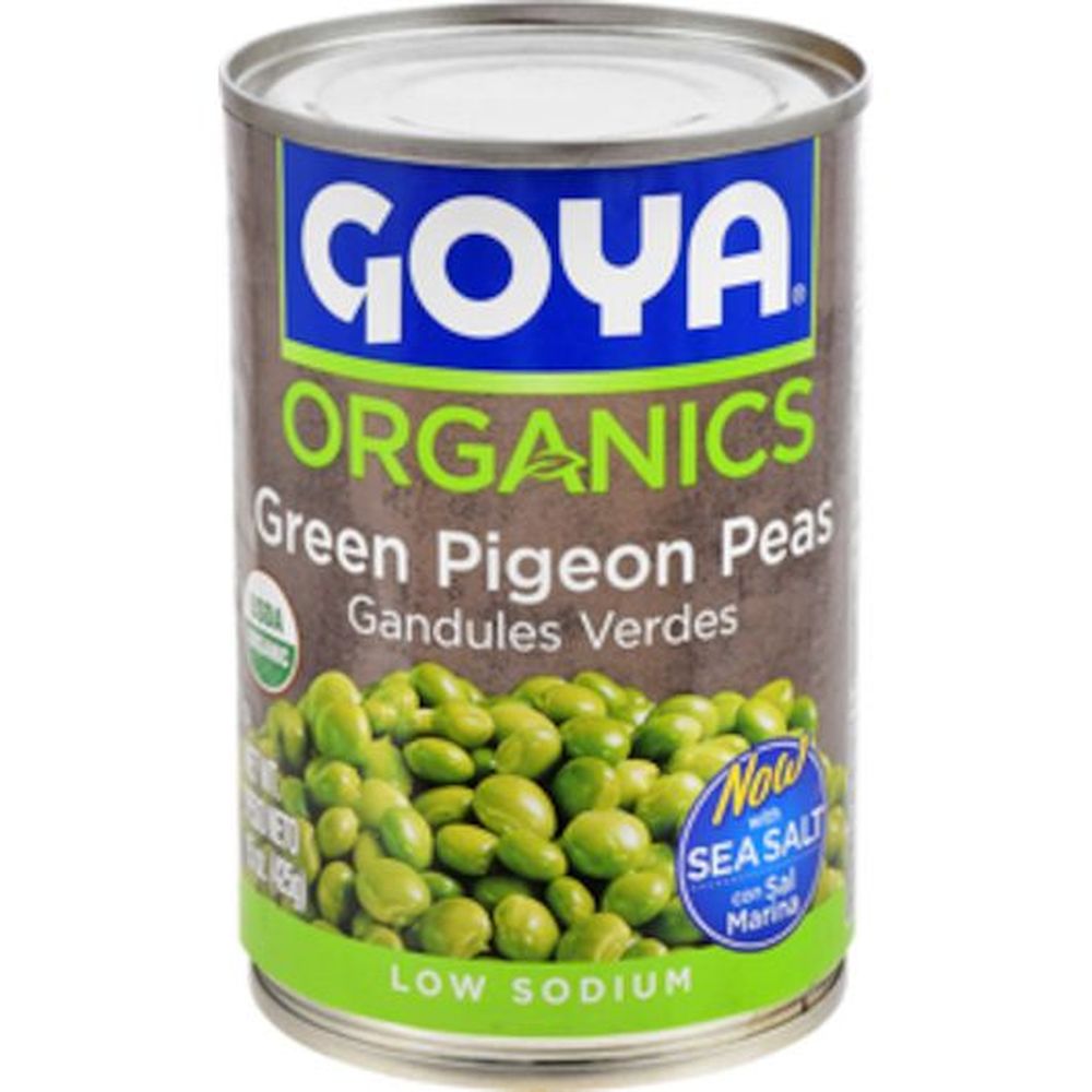 Goya Organic Green Pigeon Peas, 15 Ounce -- 12 Per Case