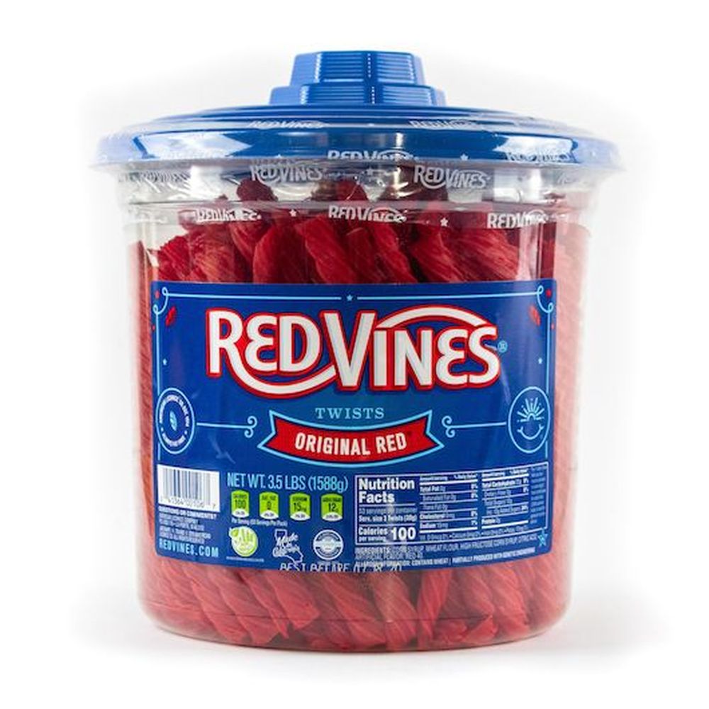 Red Vines Original Red Licorice Twists, 3.5 Pound Jar -- 4 Per Case