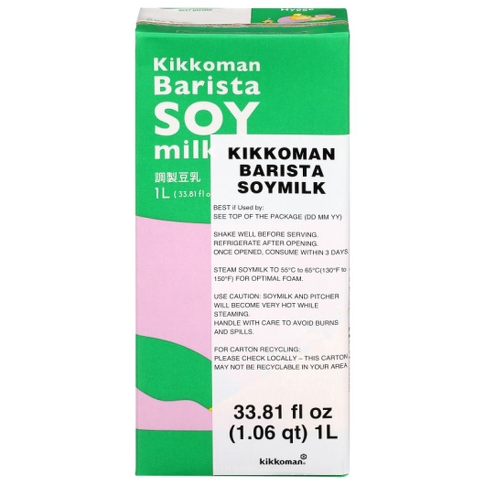 Kikkoman Barista Soymilk, 33.81 Fluid Ounce -- 6 Per Case