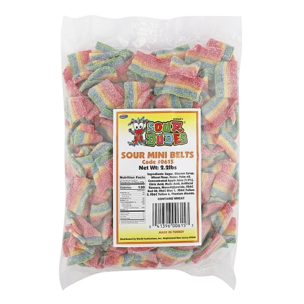 Sour Dudes Mini Belts, 2.2 Pound -- 12 Per Case