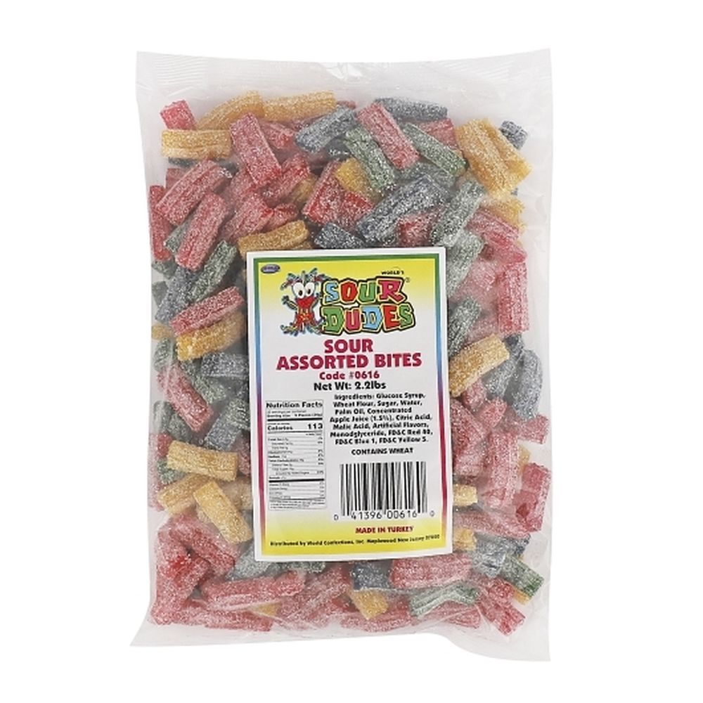Sour Dudes Assorted Sour Bites, 2.2 Pound -- 12 Per Case