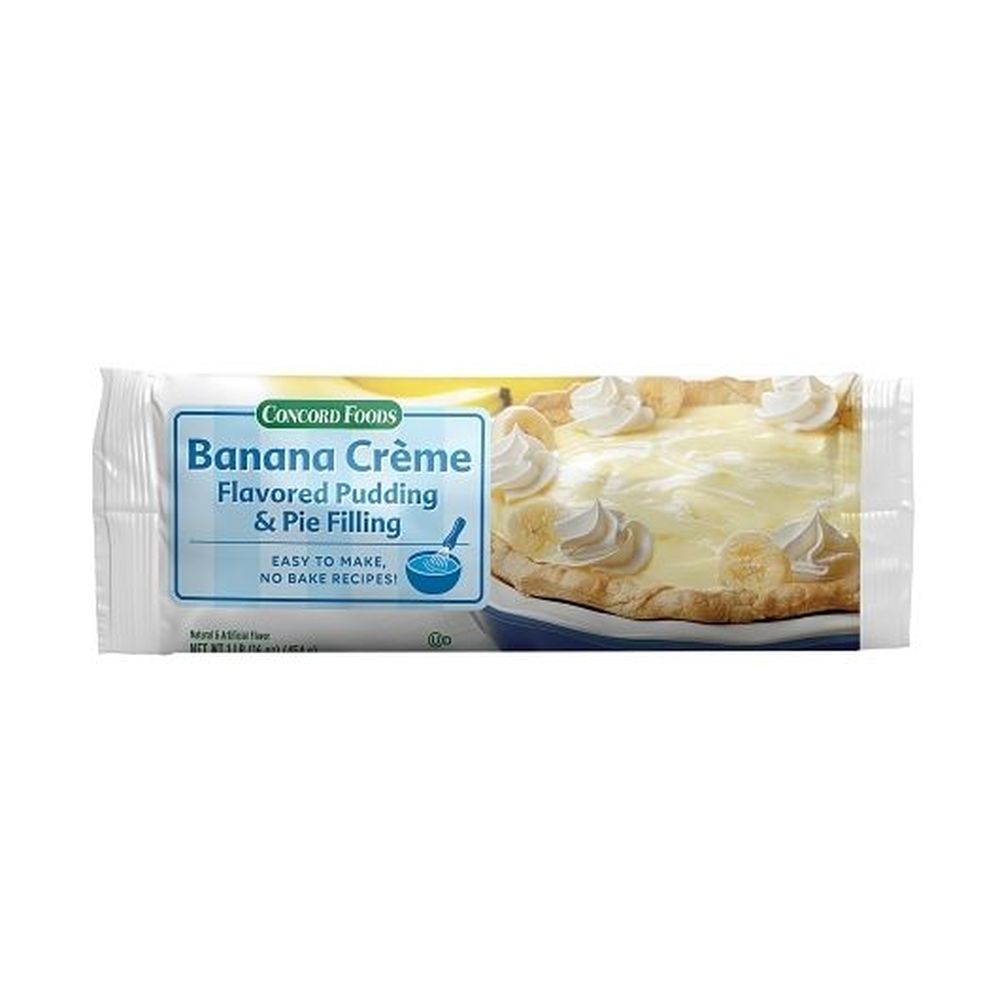 Concord Foods Banana Creme Flavored Pudding And Pie Filling, 1 Pound -- 12 Per Case