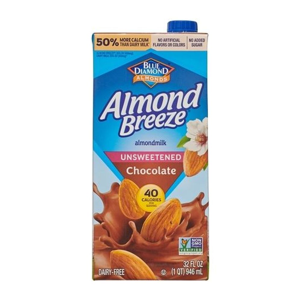 Almond Breeze Unsweetened Chocolate Almondmilk, 32 Fluid Ounce -- 12 Per Case