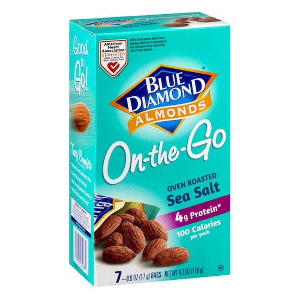 Blue Diamond On-the-go 100 Calories Oven Roasted Sea Salt Almonds, 4.2 Ounce -- 6 Per Case