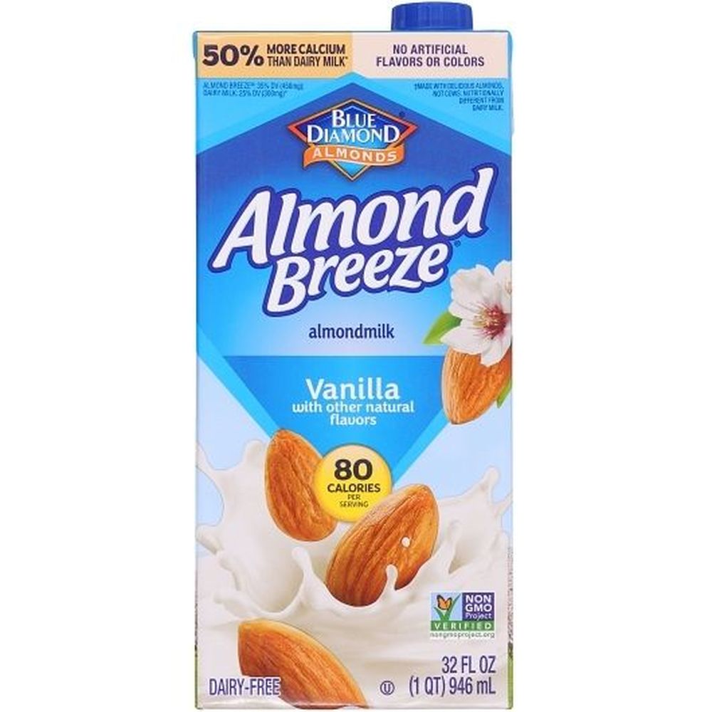 Almond Breeze Vanilla Almondmilk - Cartons, 32 Fluid Ounce -- 12 Per Case