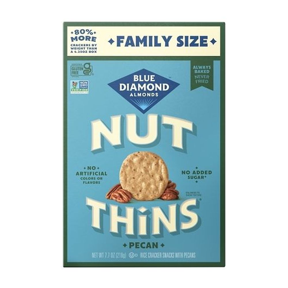 Nut-thins Family Size Rice Cracker With Pecans, 7.7 Ounce -- 6 Per Case