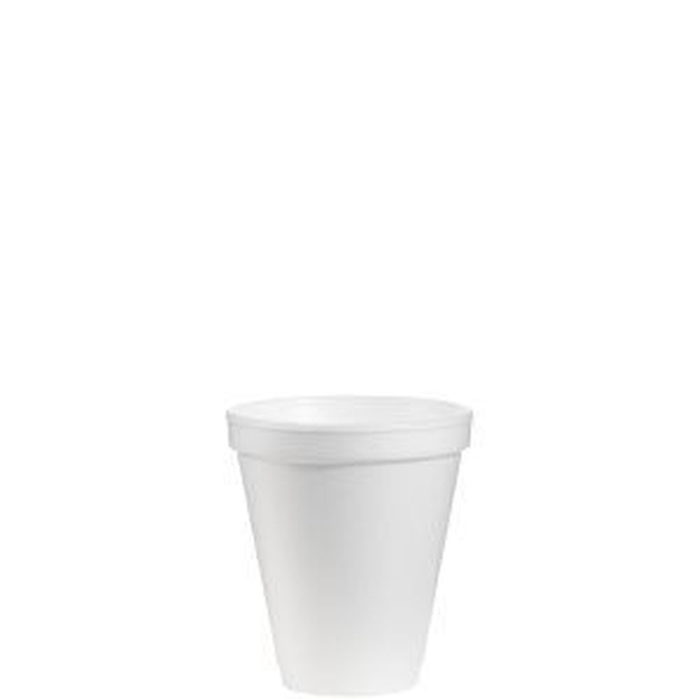 J Cup White Eps Squat Insulated Foam Cup, 12 Ounce Capacity -- 1000 Per Case