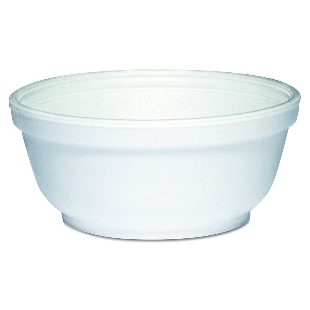 J Cup White Eps Insulated Foam Bowl, 8 Ounce Capacity -- 1000 Per Case