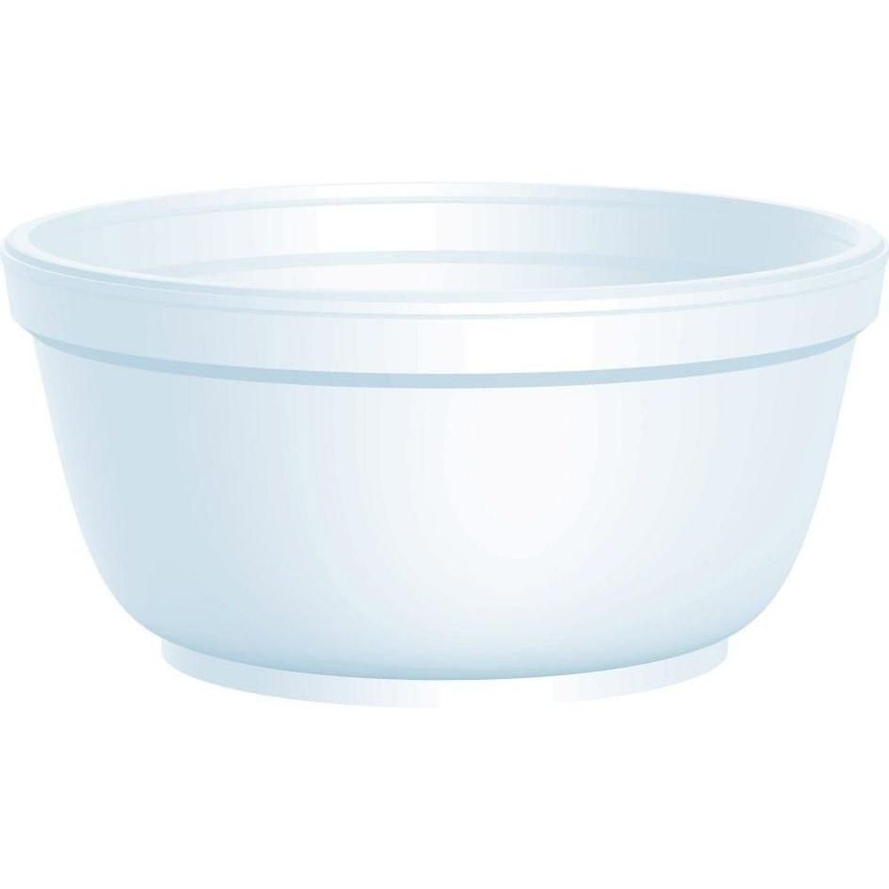 J Cup White Eps Insulated Foam Bowl, 12 Ounce Capacity -- 1000 Per Case
