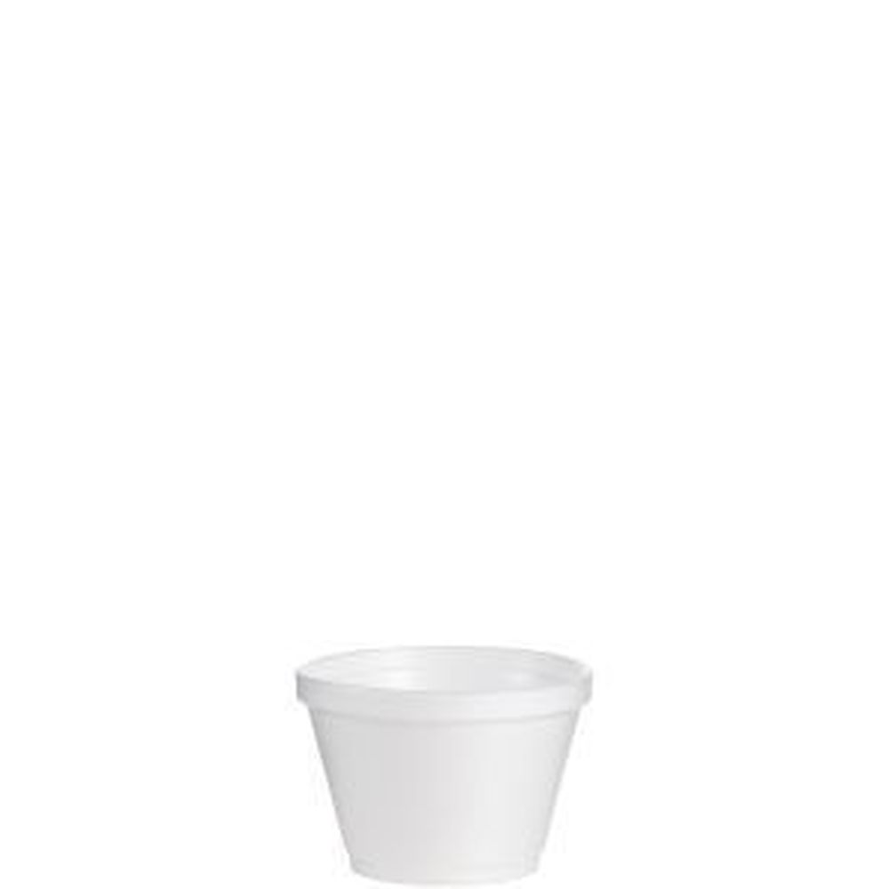 White EPS Insulated Foam Container 6 Ounce